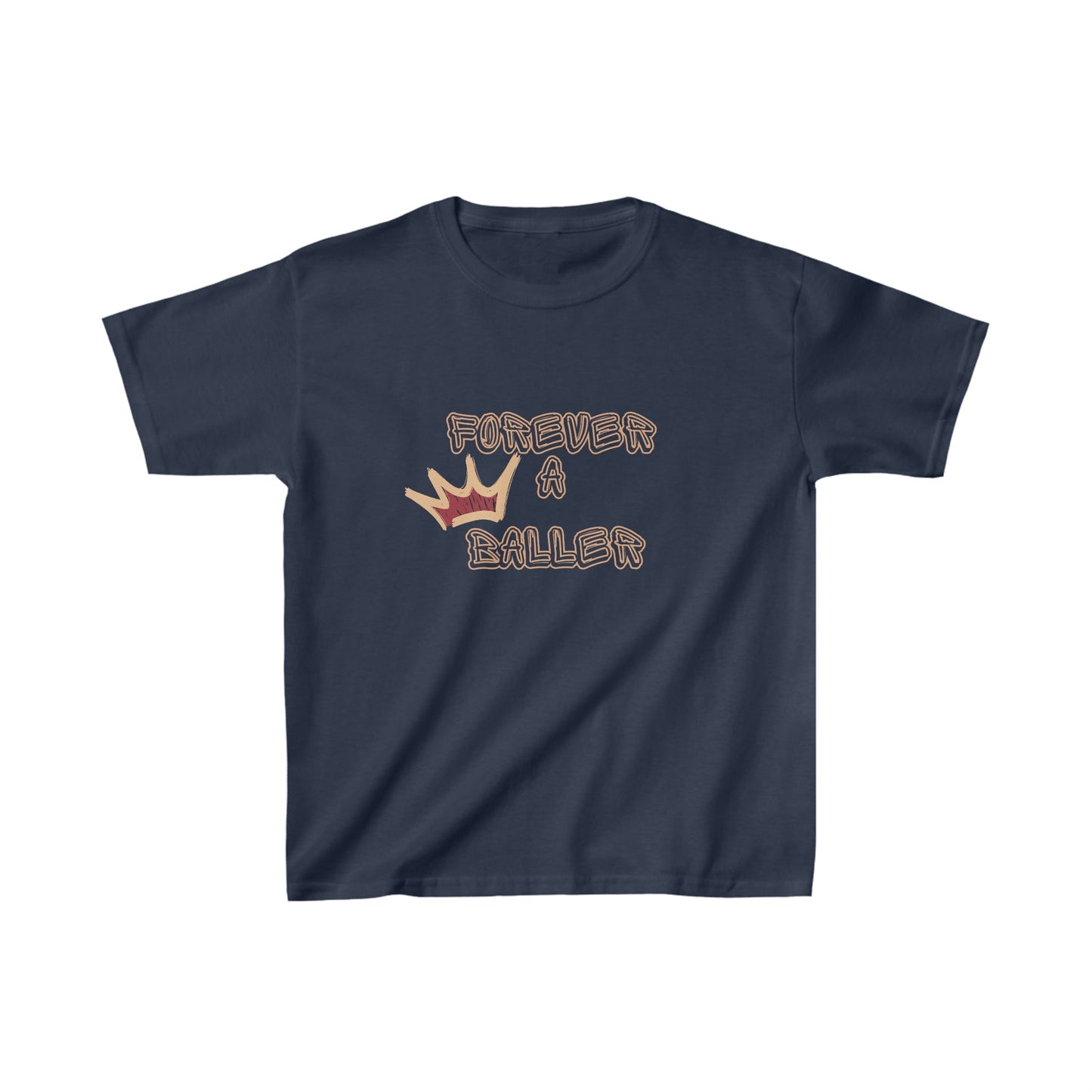 Forever A Baller | Youth Kids Basketball Shirt | Sports Shirt. Unisex Shirt | Casual or Sports Shirt for Kids - Mighty Lifestyle