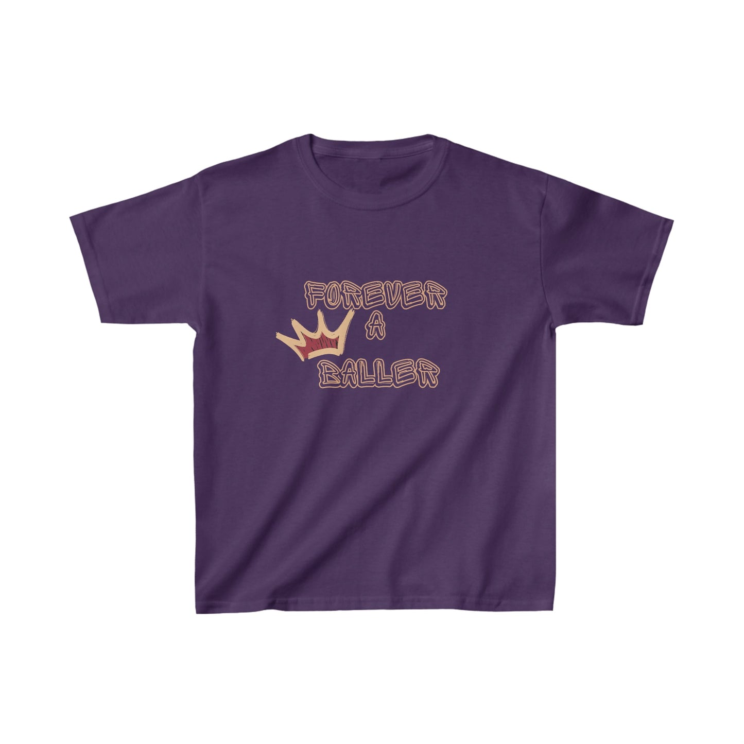 Forever A Baller | Youth Kids Basketball Shirt | Sports Shirt. Unisex Shirt | Casual or Sports Shirt for Kids - Mighty Lifestyle