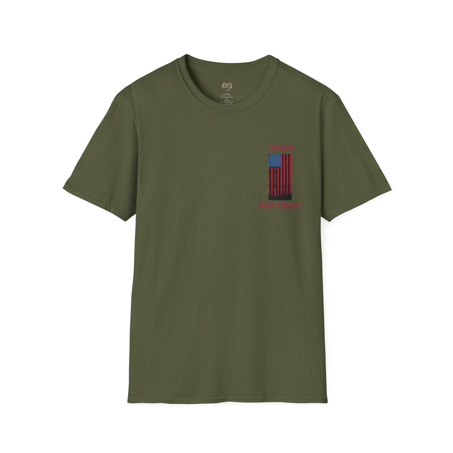 Freedom Worn Proudly Shirt, American Shirt, American Pride, Patriot Shirt, Labor Day, American Tee, USA - Mighty Lifestyle