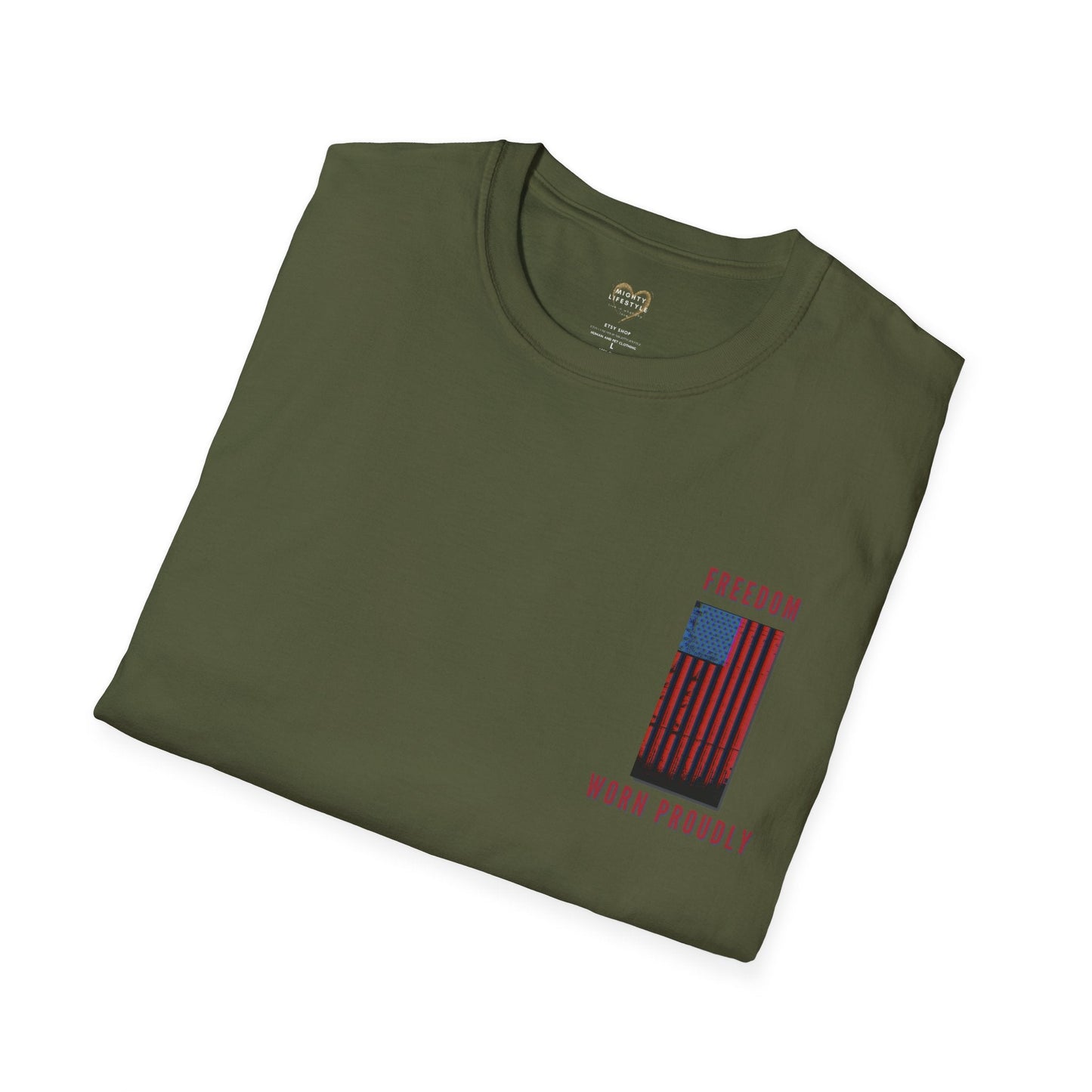Freedom Worn Proudly Shirt, American Shirt, American Pride, Patriot Shirt, Labor Day, American Tee, USA - Mighty Lifestyle