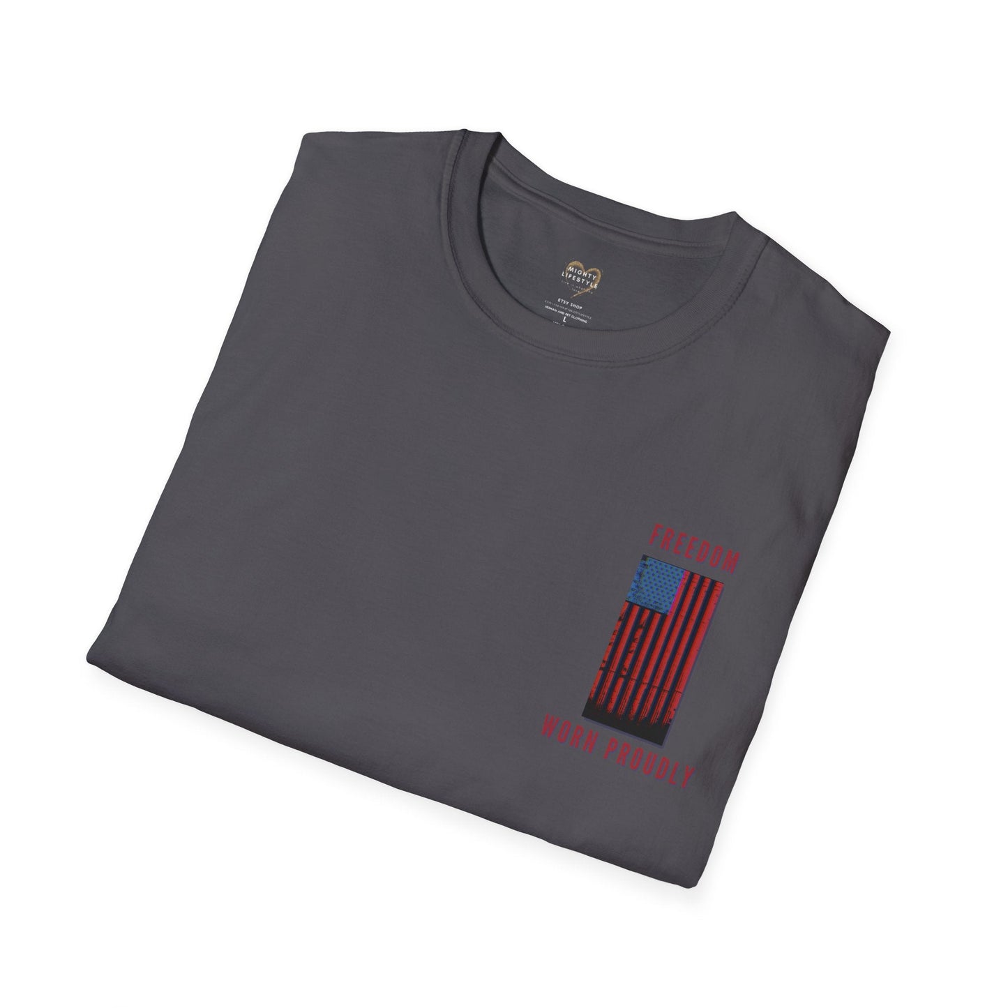 Freedom Worn Proudly Shirt, American Shirt, American Pride, Patriot Shirt, Labor Day, American Tee, USA - Mighty Lifestyle