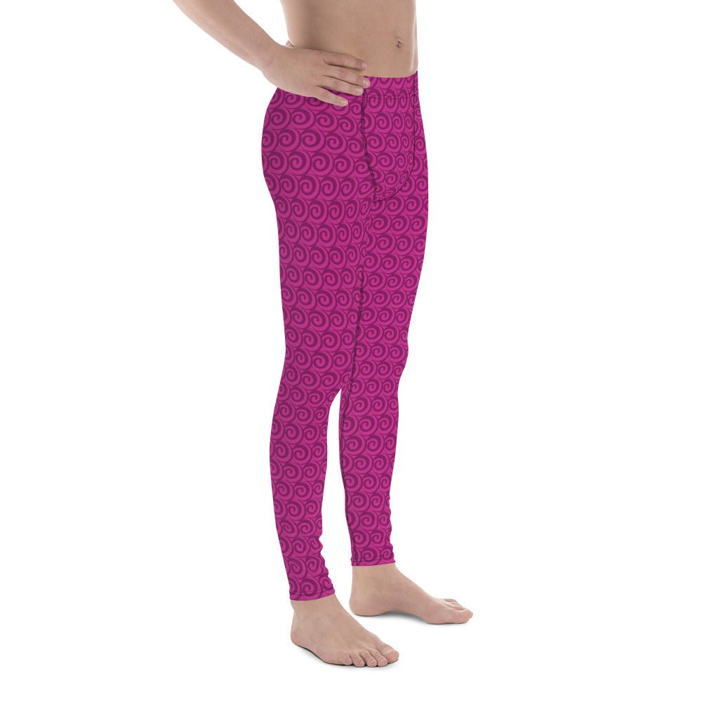 Fuschia Print Men's Tights | Men's Leggings - Mighty Lifestyle