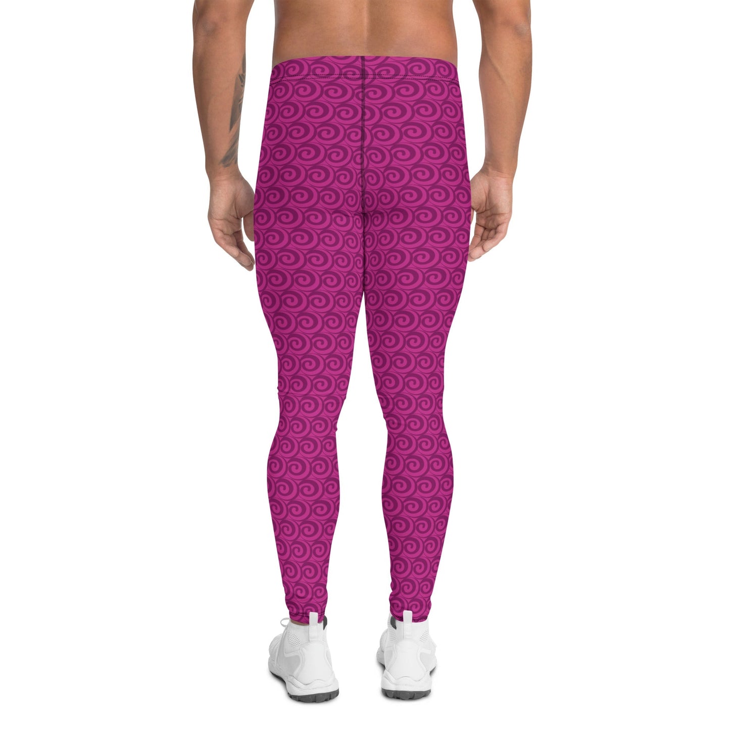 Fuschia Print Men's Tights | Men's Leggings - Mighty Lifestyle