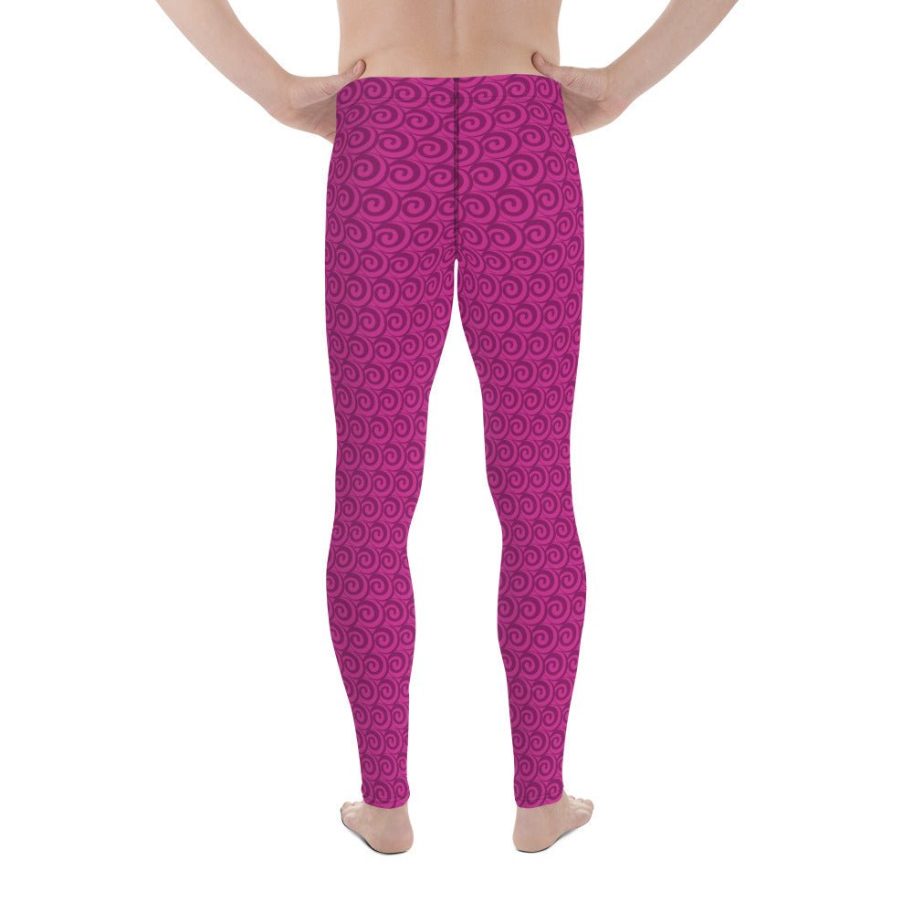 Fuschia Print Men's Tights | Men's Leggings - Mighty Lifestyle