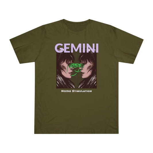 GEMINI shirt, GEMINI ZODIAC, Gemini Stimulation Tee, Unisex Deluxe T-shirt - Mighty Lifestyle