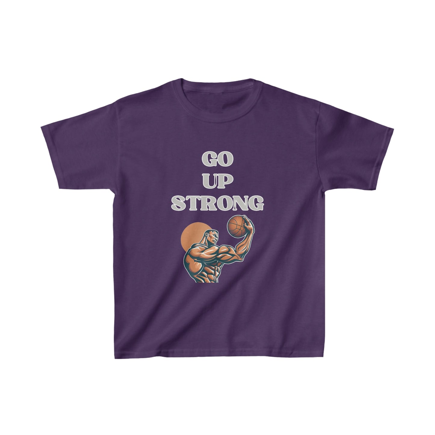 Go Up Strong | Motivational Shirt | Baller | Youth Kids Basketball Shirt | Sports Shirt. Unisex Shirt | Casual or Sports Shirt for Kids - Mighty Lifestyle
