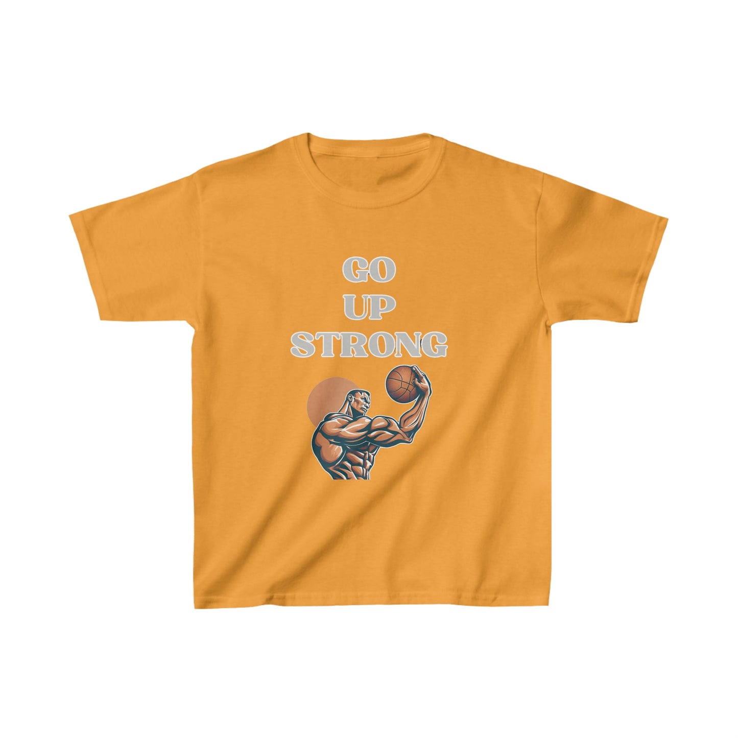 Go Up Strong | Motivational Shirt | Baller | Youth Kids Basketball Shirt | Sports Shirt. Unisex Shirt | Casual or Sports Shirt for Kids - Mighty Lifestyle