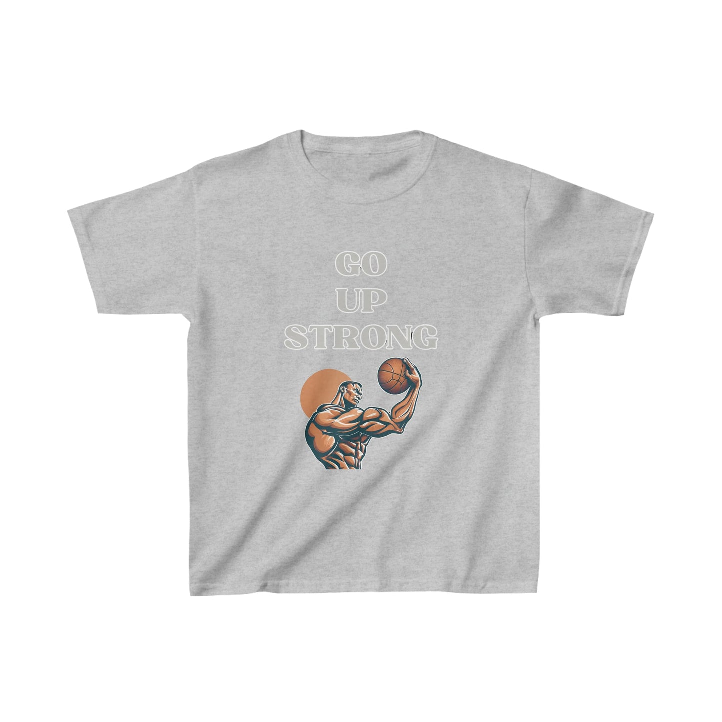 Go Up Strong | Motivational Shirt | Baller | Youth Kids Basketball Shirt | Sports Shirt. Unisex Shirt | Casual or Sports Shirt for Kids - Mighty Lifestyle