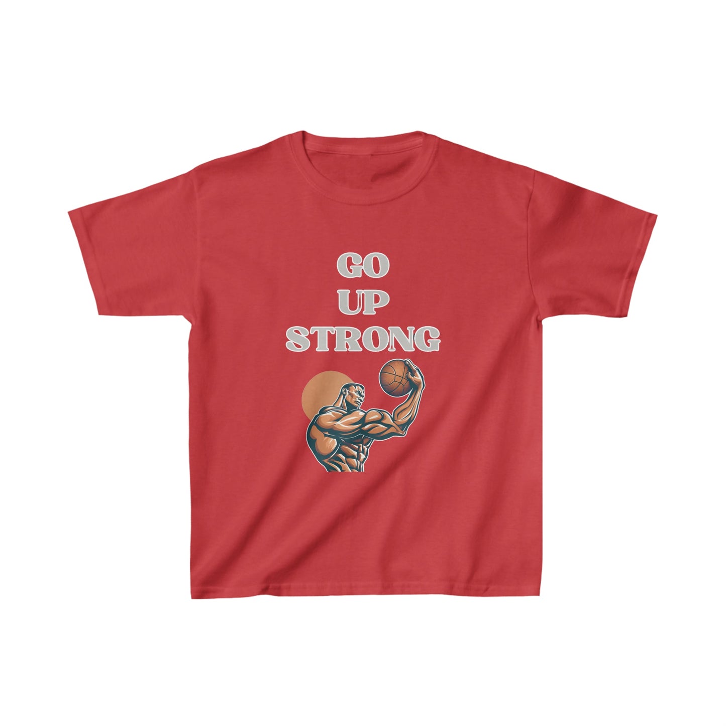 Go Up Strong | Motivational Shirt | Baller | Youth Kids Basketball Shirt | Sports Shirt. Unisex Shirt | Casual or Sports Shirt for Kids - Mighty Lifestyle