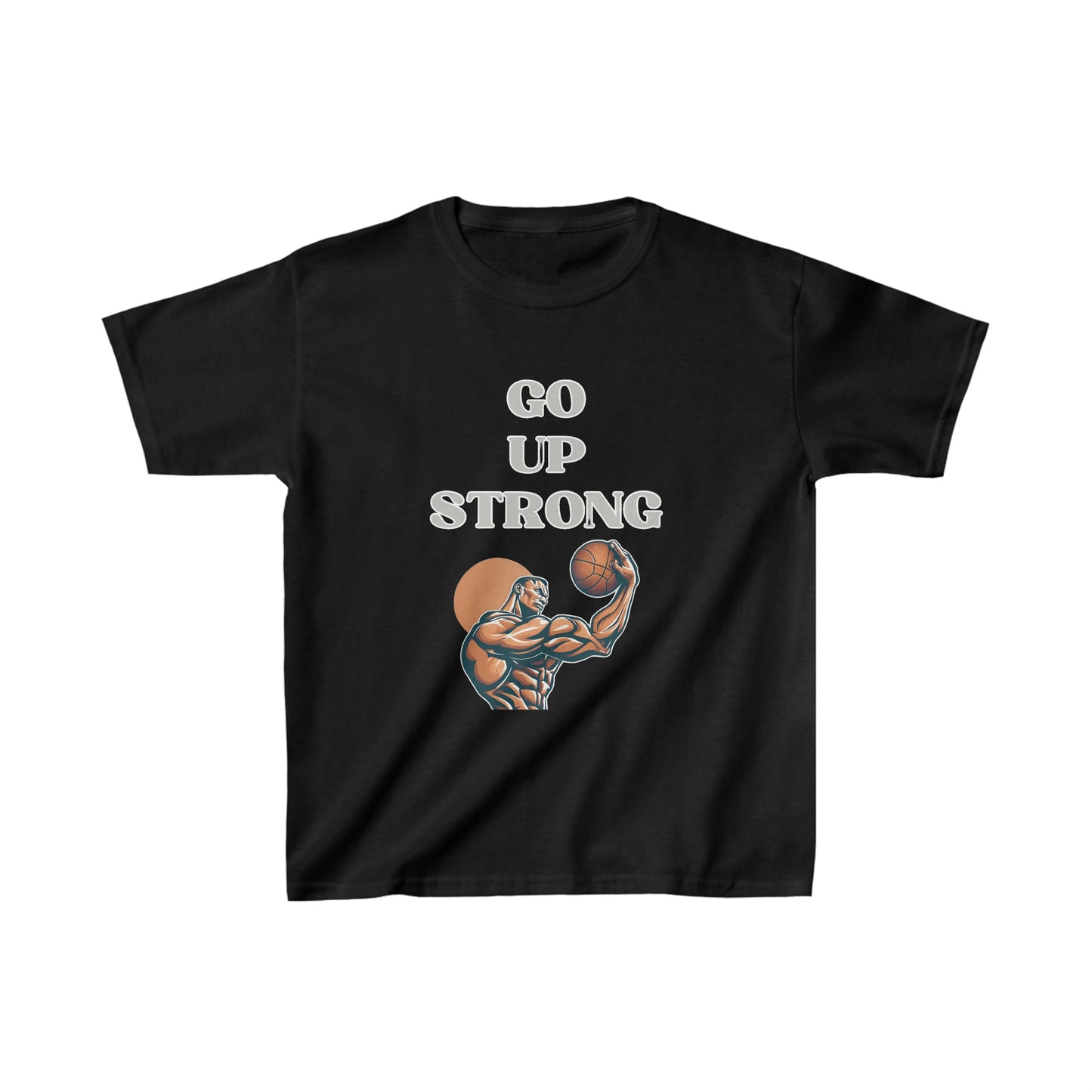 Go Up Strong | Motivational Shirt | Baller | Youth Kids Basketball Shirt | Sports Shirt. Unisex Shirt | Casual or Sports Shirt for Kids - Mighty Lifestyle