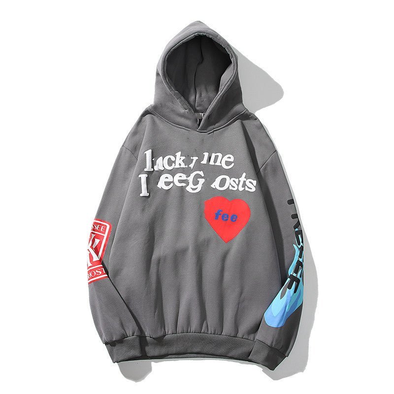 Good Vibes Hoodies | Autumn And Winter New Smiley Face Love Graffiti Foam Printing Men And Women Loose Casual Hooded Sweater - Mighty Lifestyle