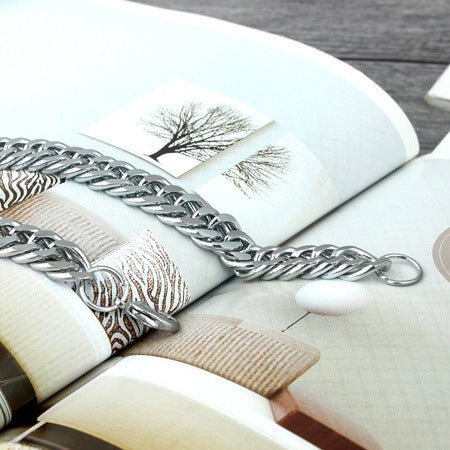 Grandeur Bracelet | Pure Stainless Steel Bracelet Thick Wide Flat Unisex Bracelet Personality Domineering Trendy Business Jewelry Bracelet - Mighty Lifestyle