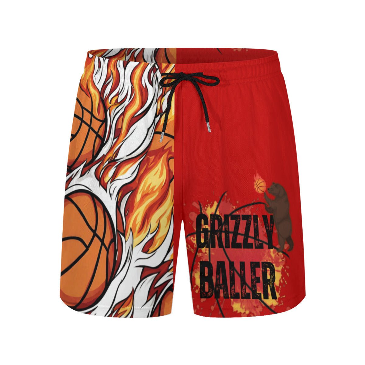 Grizzly Baller Adult Basketball Shorts, Grizzly Baller Shorts, Sports Shorts Grizzly Baller, Unisex Shorts Mighty Lifestyle Basketball Summer Shorts Sports Shorts - Mighty Lifestyle