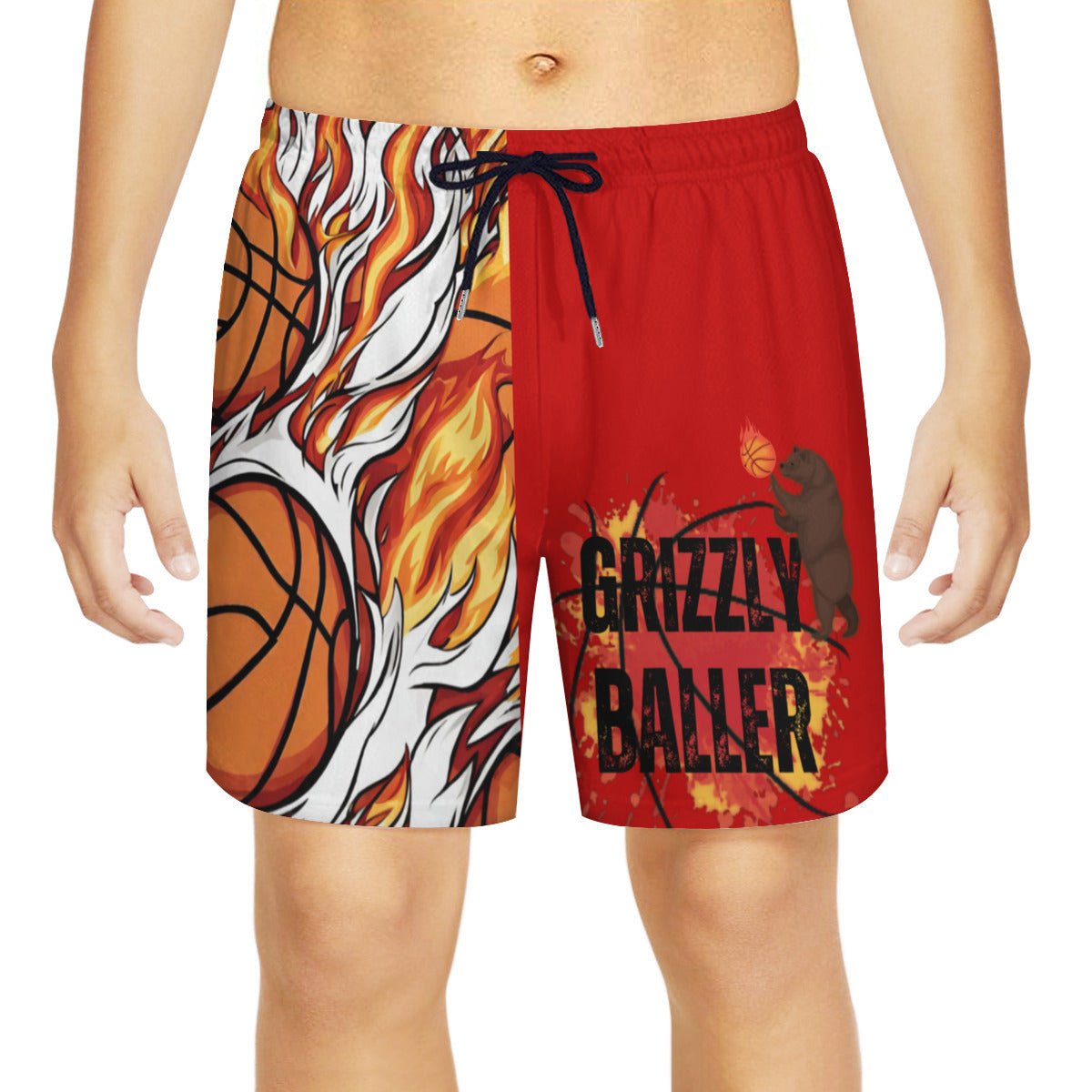 Grizzly Baller Adult Basketball Shorts, Grizzly Baller Shorts, Sports Shorts Grizzly Baller, Unisex Shorts Mighty Lifestyle Basketball Summer Shorts Sports Shorts - Mighty Lifestyle