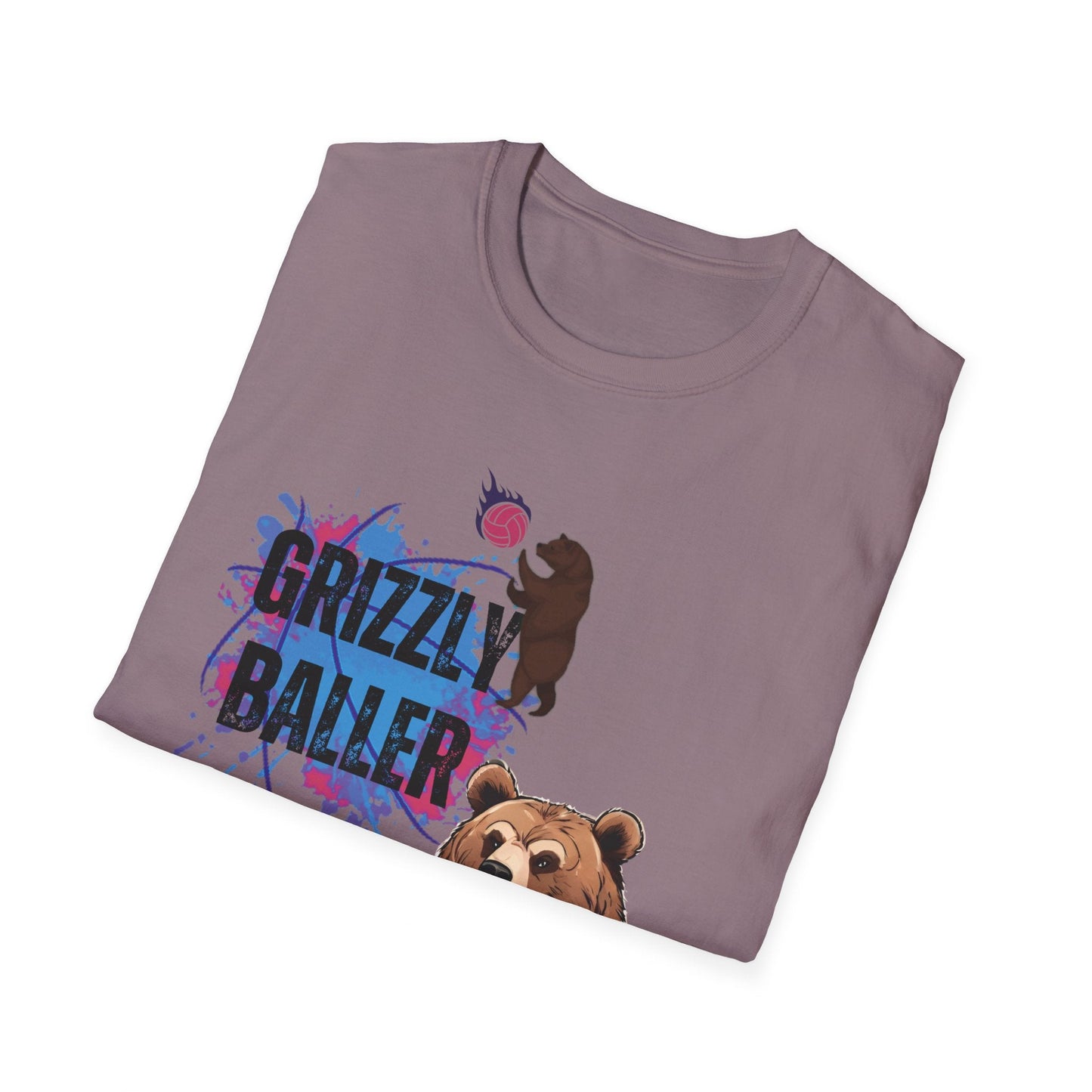 Grizzly Baller Volley Shirt, Baller Shirt, Trendy Comfortable Shirt, Sports Shirt, Gym Shirt, Unisex Softstyle T-Shirt - Mighty Lifestyle