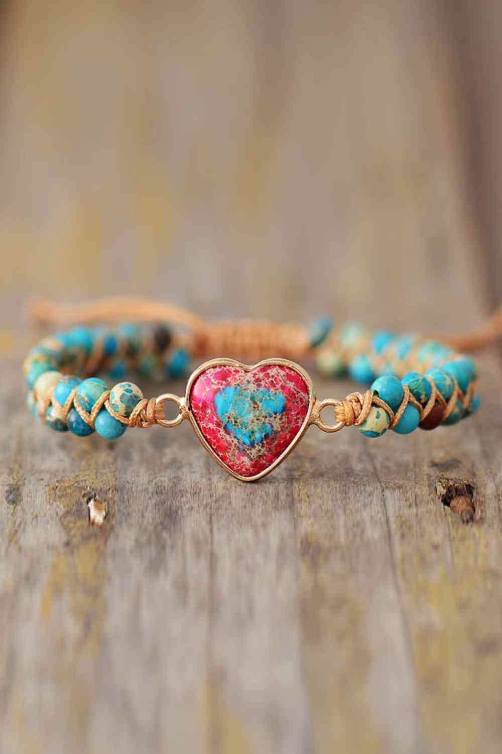 Handmade Heart Shape Natural Stone Bracelet - Mighty Lifestyle