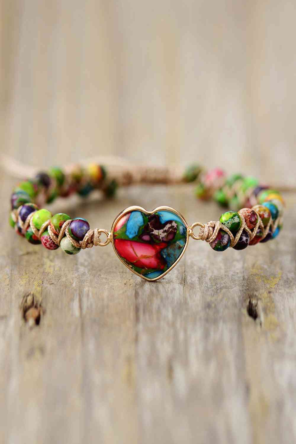 Handmade Heart Shape Natural Stone Bracelet - Mighty Lifestyle