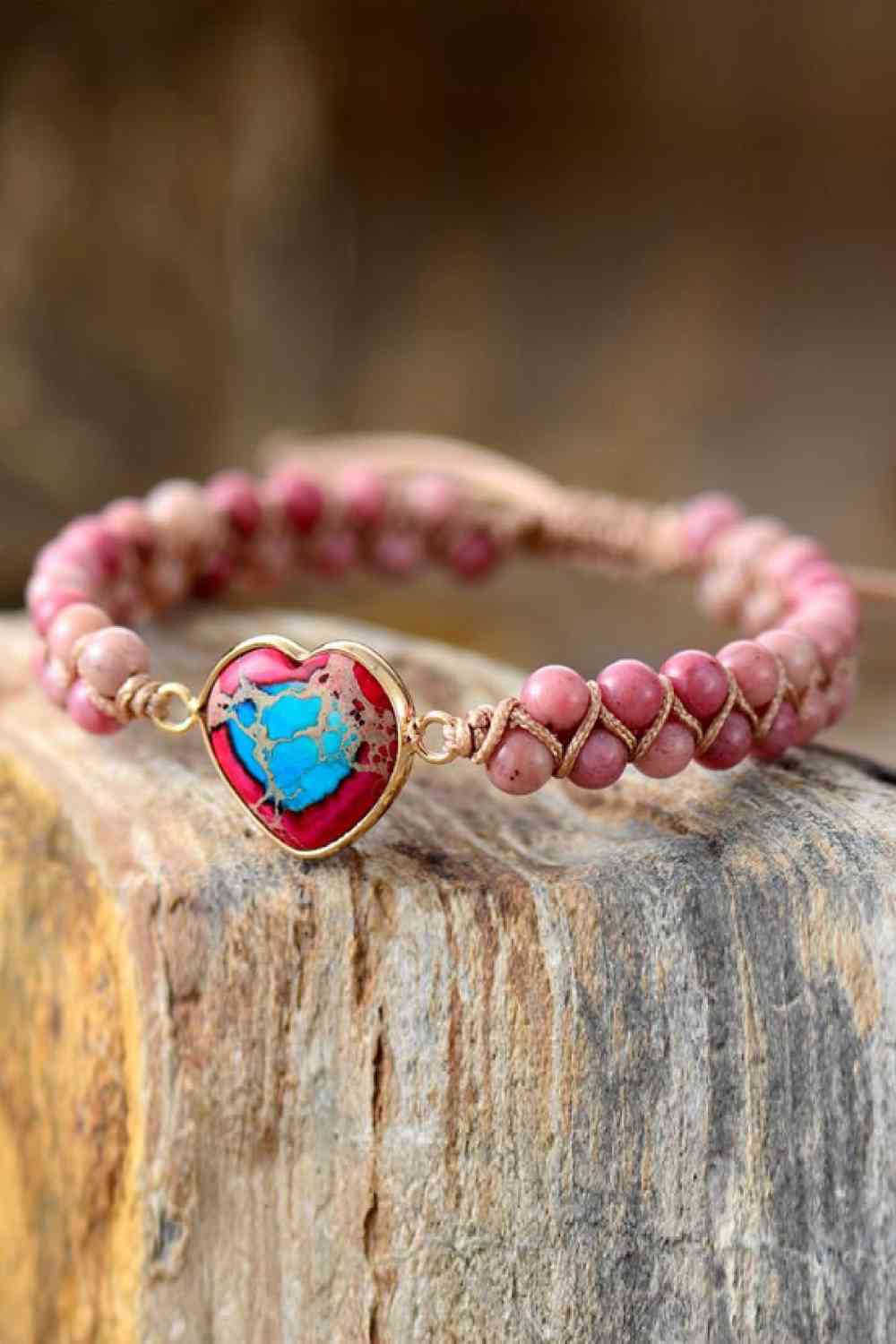 Handmade Heart Shape Natural Stone Bracelet - Mighty Lifestyle
