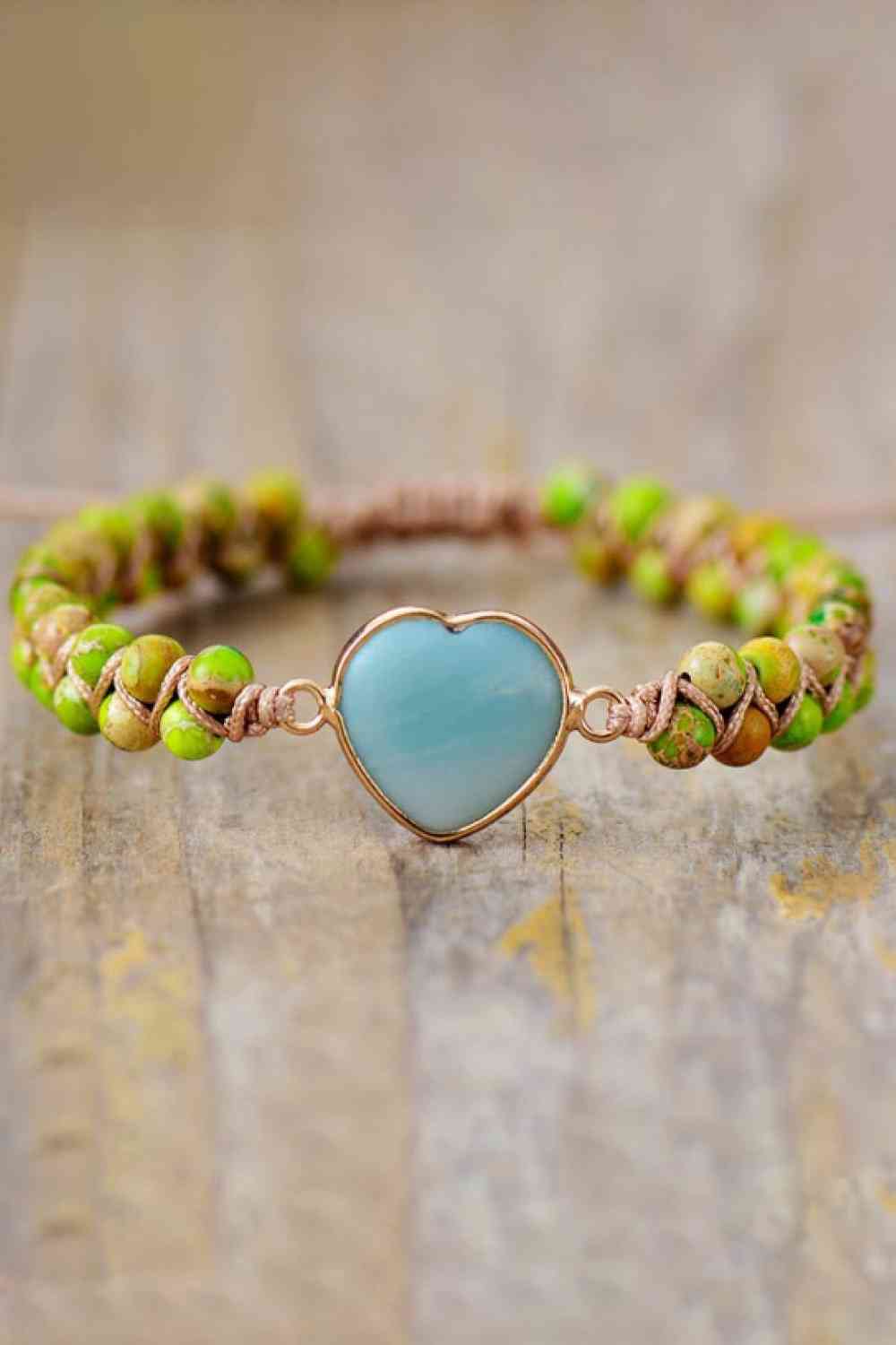 Handmade Heart Shape Natural Stone Bracelet - Mighty Lifestyle