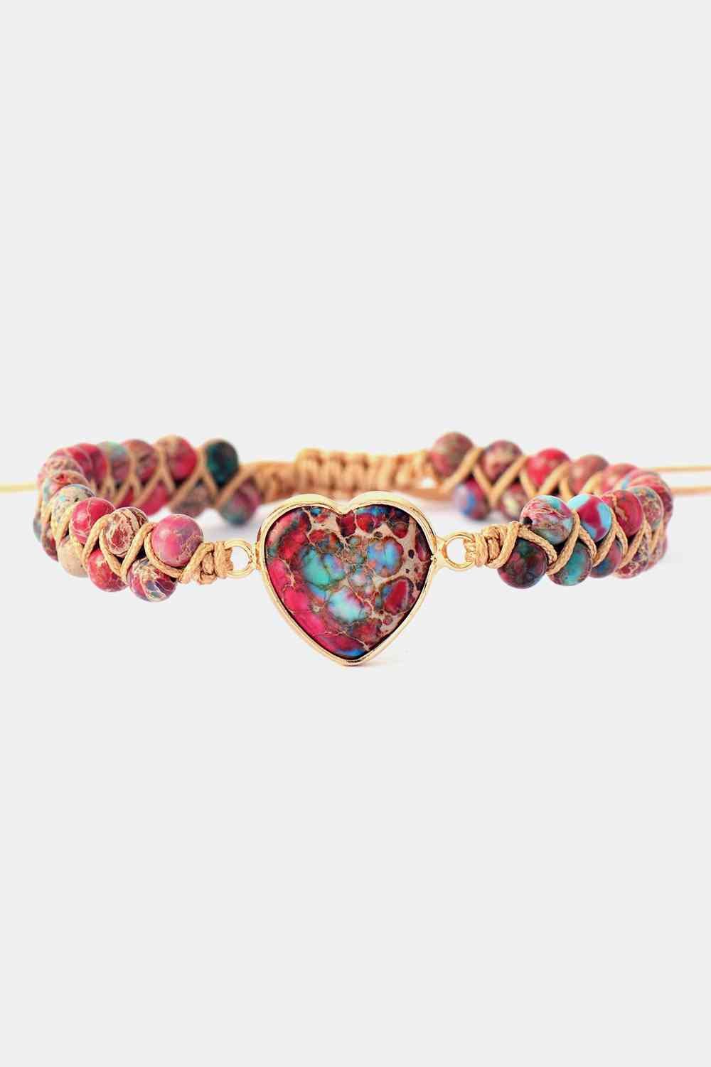 Handmade Heart Shape Natural Stone Bracelet - Mighty Lifestyle