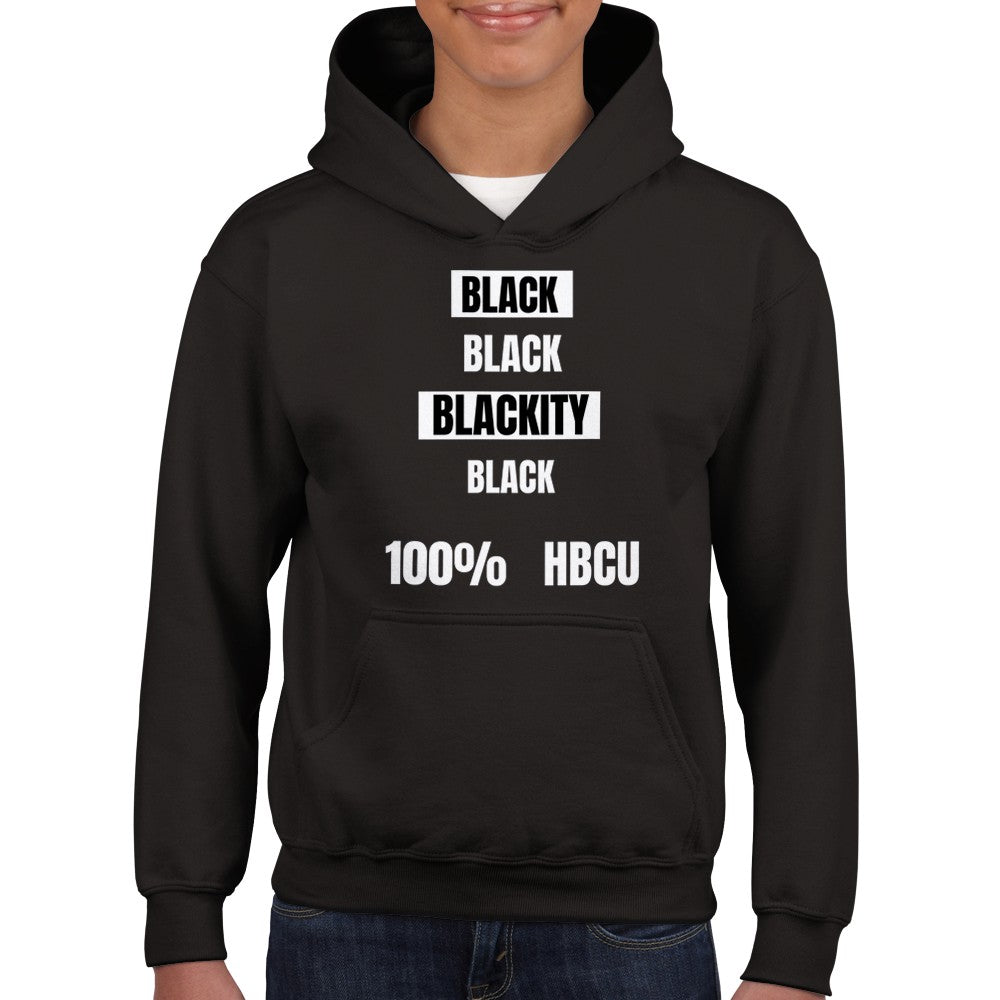 HBCU Blackity Black Classic Kids Pullover Hoodie - Mighty Lifestyle