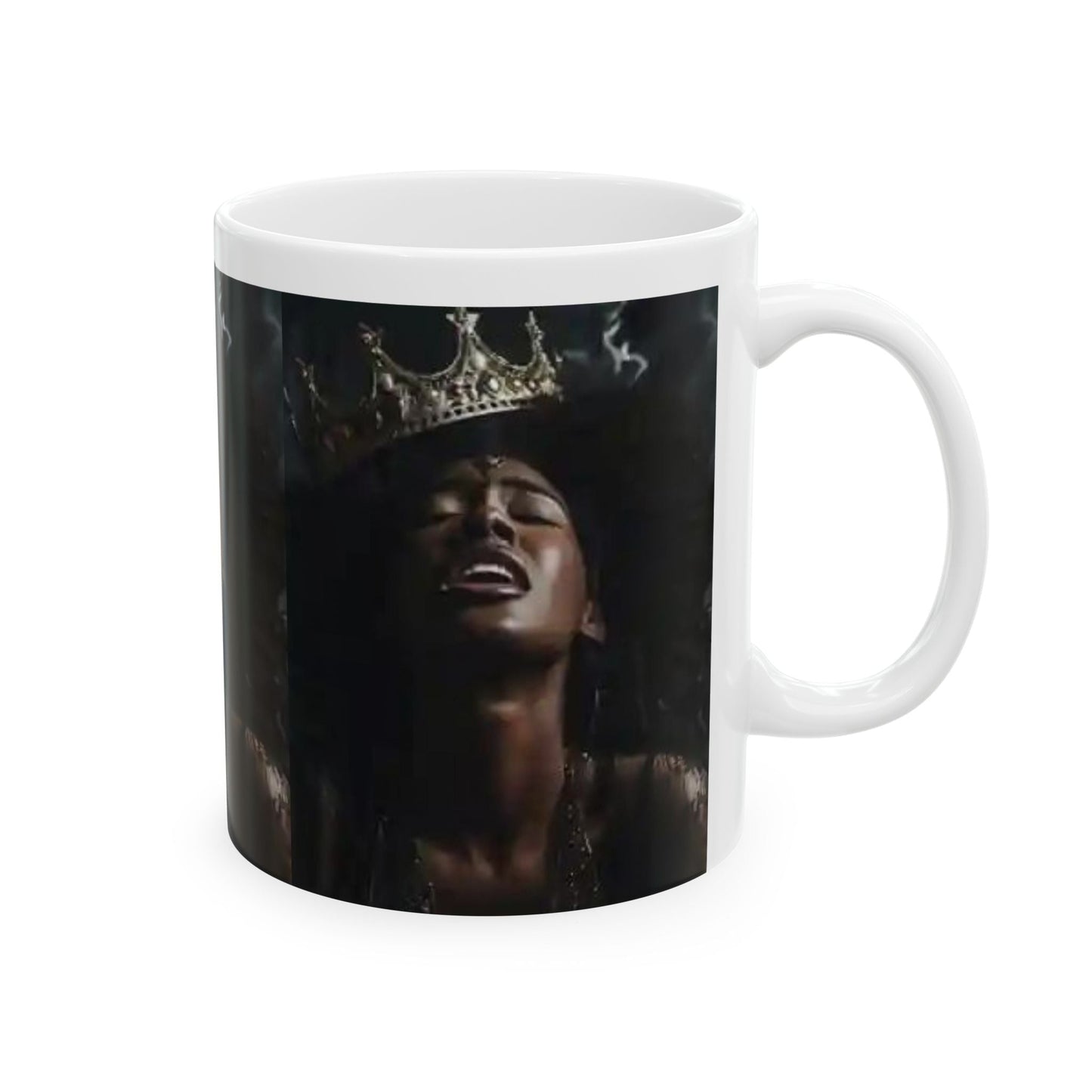 Her Authentic Crown | Modern Art | Queen Art Ceramic Mug, 11oz - Mighty Lifestyle