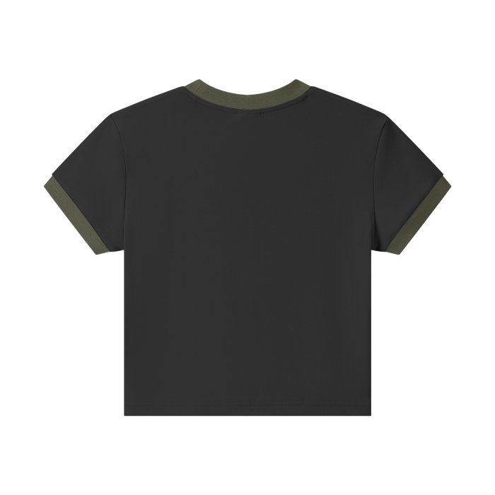 High Value Queen HBCU Culture (Black)Streetwear Summer Women's Vintage Color - Block Fitted Cropped Tee | AKA colors - Mighty Lifestyle