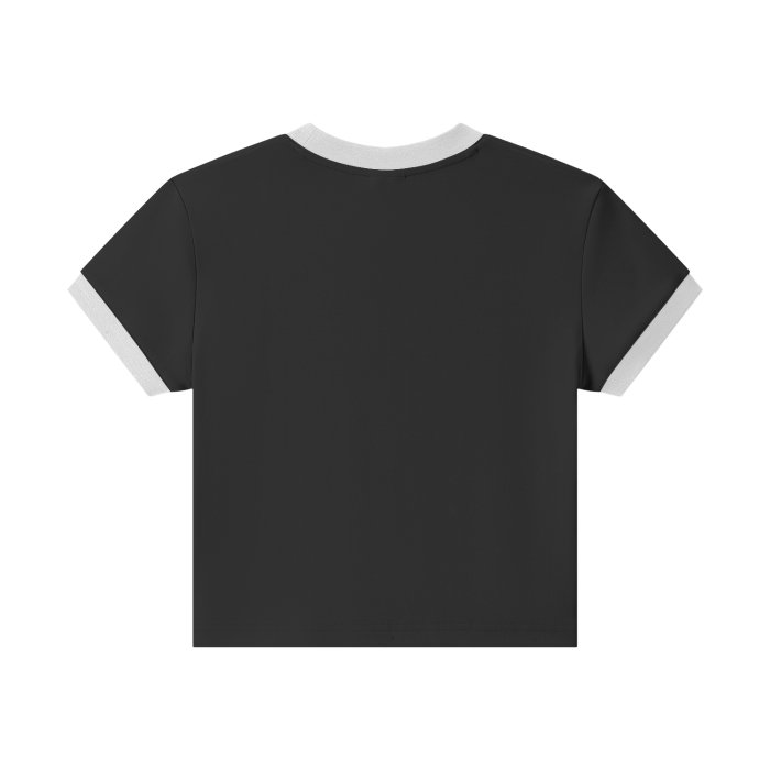 High Value Queen HBCU Culture (Black)Streetwear Summer Women's Vintage Color - Block Fitted Cropped Tee | AKA colors - Mighty Lifestyle