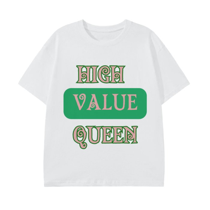 High Value Queen HBCU Shirt Culture Shirt Classic T-Shirt - AKA colors - Mighty Lifestyle