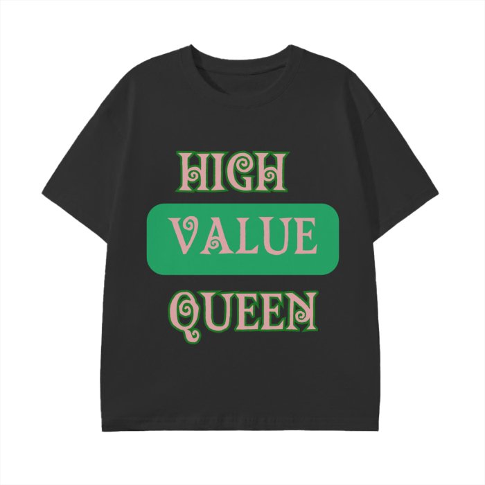High Value Queen HBCU Shirt Culture Shirt Classic T-Shirt - AKA colors - Mighty Lifestyle