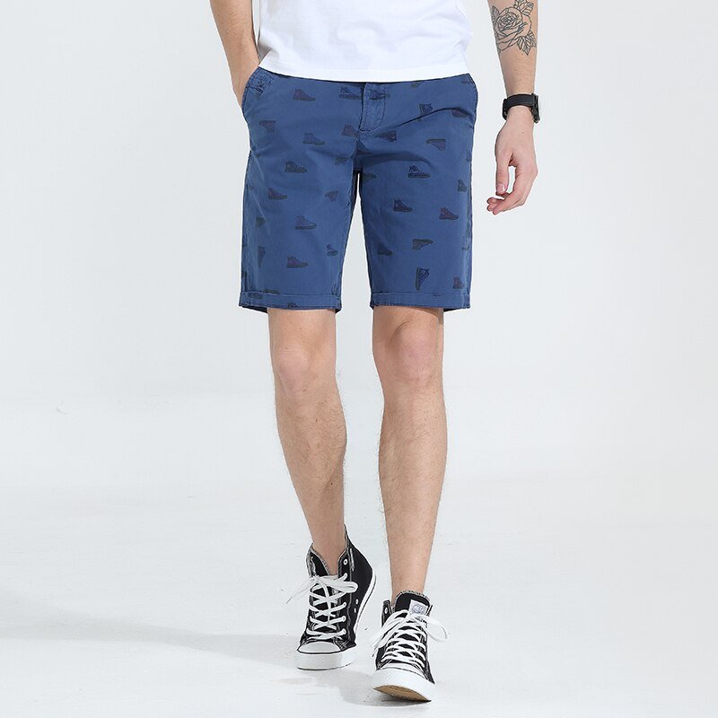 Hot Bro Summer Shorts | Men Fashion Casual Pattern Print Shorts Men 100% Cotton Brand New Slim Fit Pattern Washed Cargo Shorts Men - Mighty Lifestyle