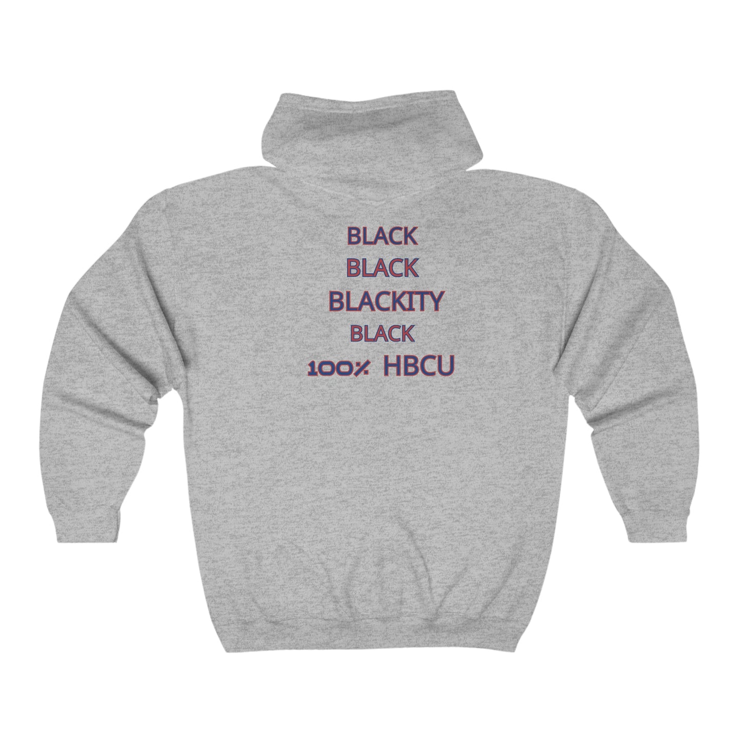 Howard University, H, HBCU Football, HomeComing, Class HBCU Football, Black Excellence, Unisex Heavy Blend™ Full Zip Hooded Sweatshirt - Mighty Lifestyle