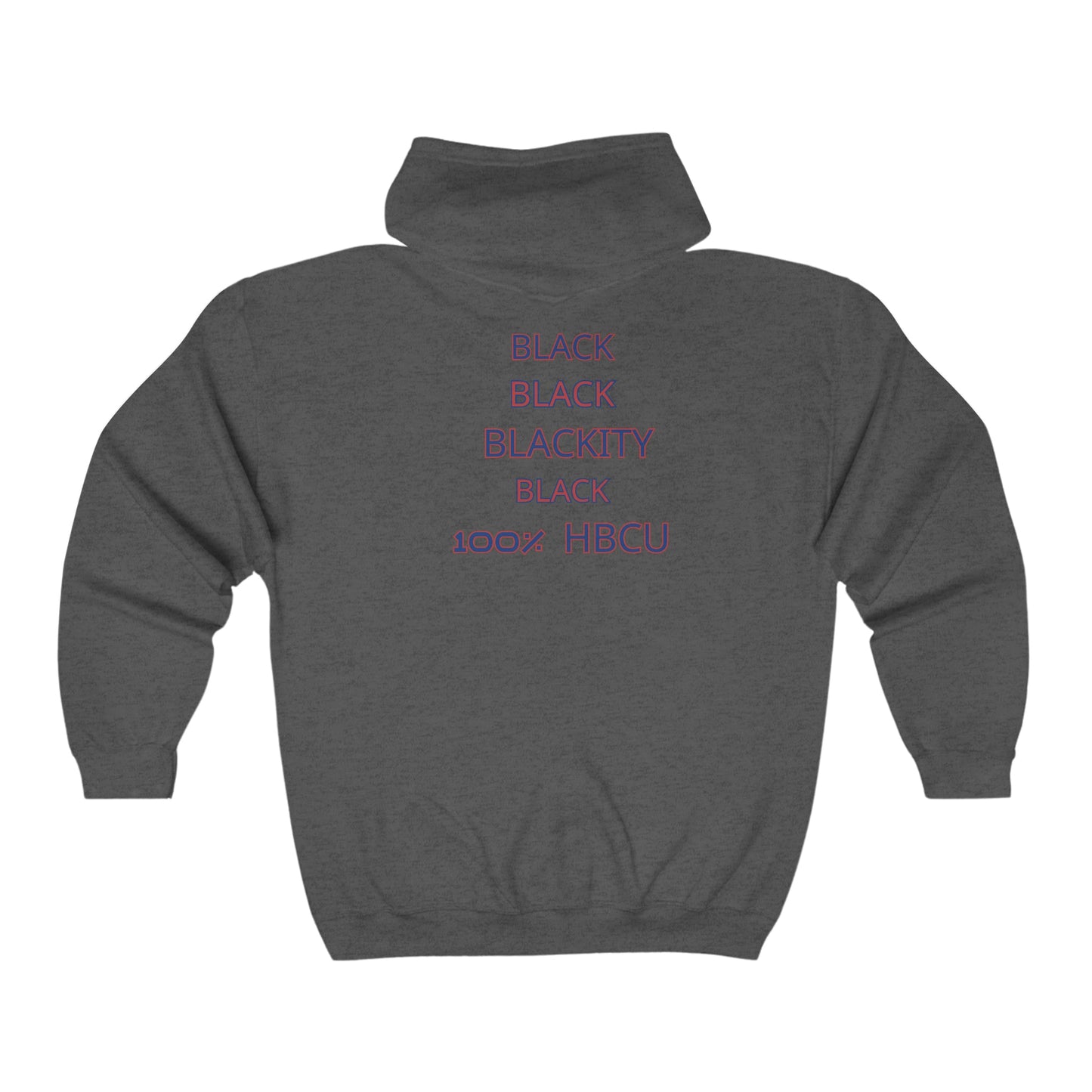 Howard University, H, HBCU Football, HomeComing, Class HBCU Football, Black Excellence, Unisex Heavy Blend™ Full Zip Hooded Sweatshirt - Mighty Lifestyle