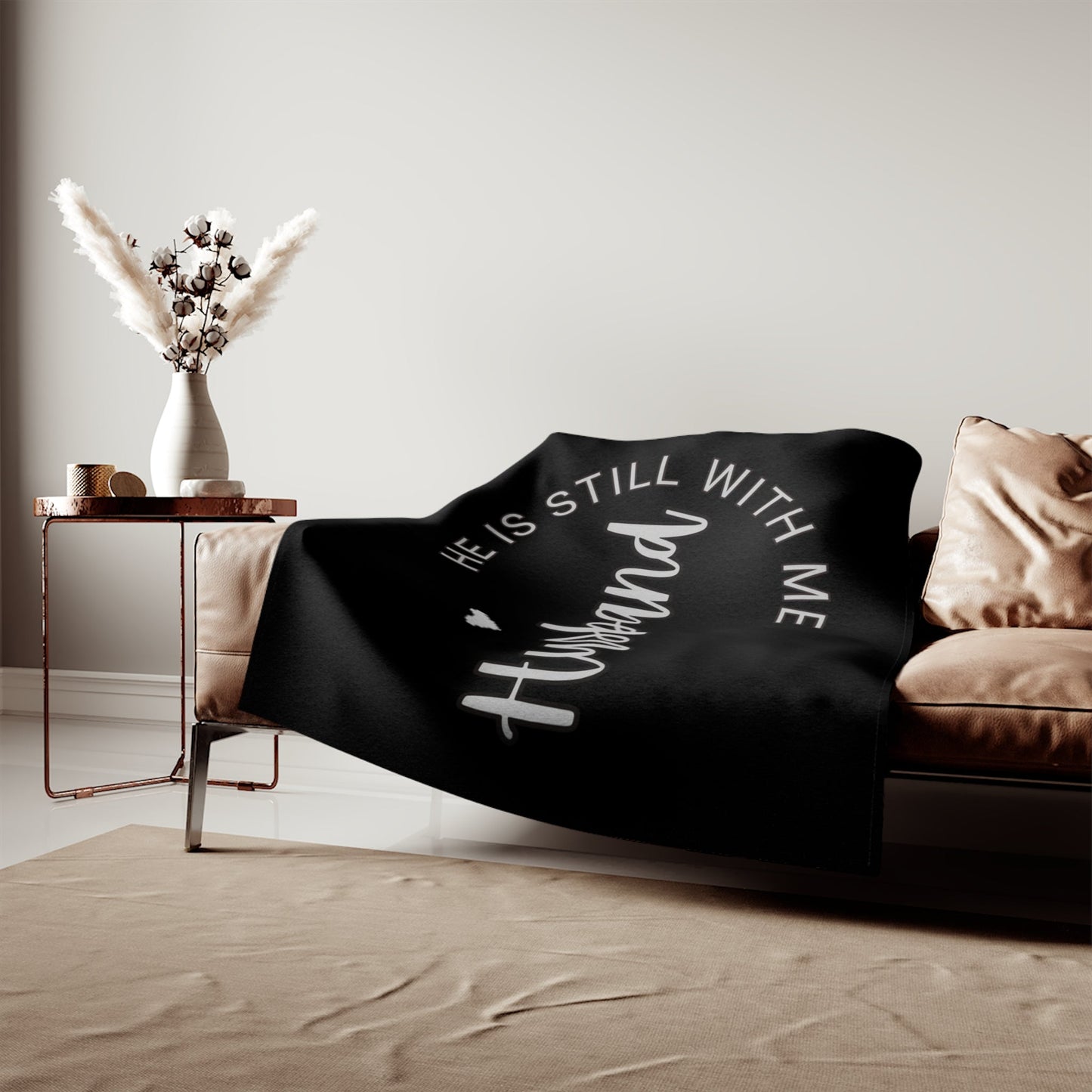 Husband He is Still with ME, Memorial blanket, RIP, Sleep in Heaven, Gone but not Forgotten, Sweatshirt Blanket - Mighty Lifestyle