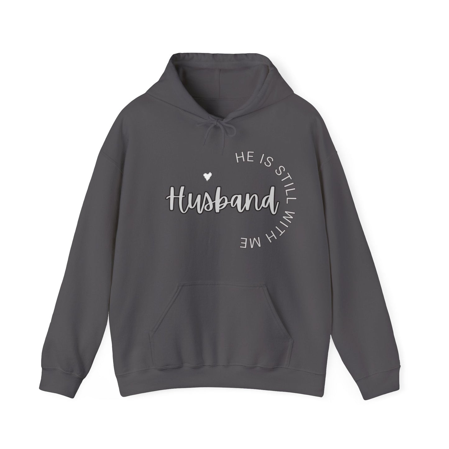 Husband He is Still with Me, Memorial, RIP, Now an Angel, Gone but not forgotten Hoodie, Unisex Heavy Blend™ Hooded Sweatshirt - Mighty Lifestyle