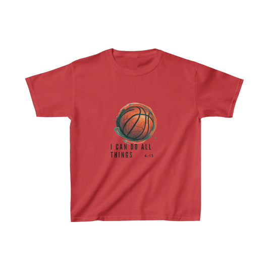 I Can Do All Things | Youth Kids Basketball Shirt | Sports Shirt Basketball Shirt | Casual or Sports Shirt for Kids - Mighty Lifestyle