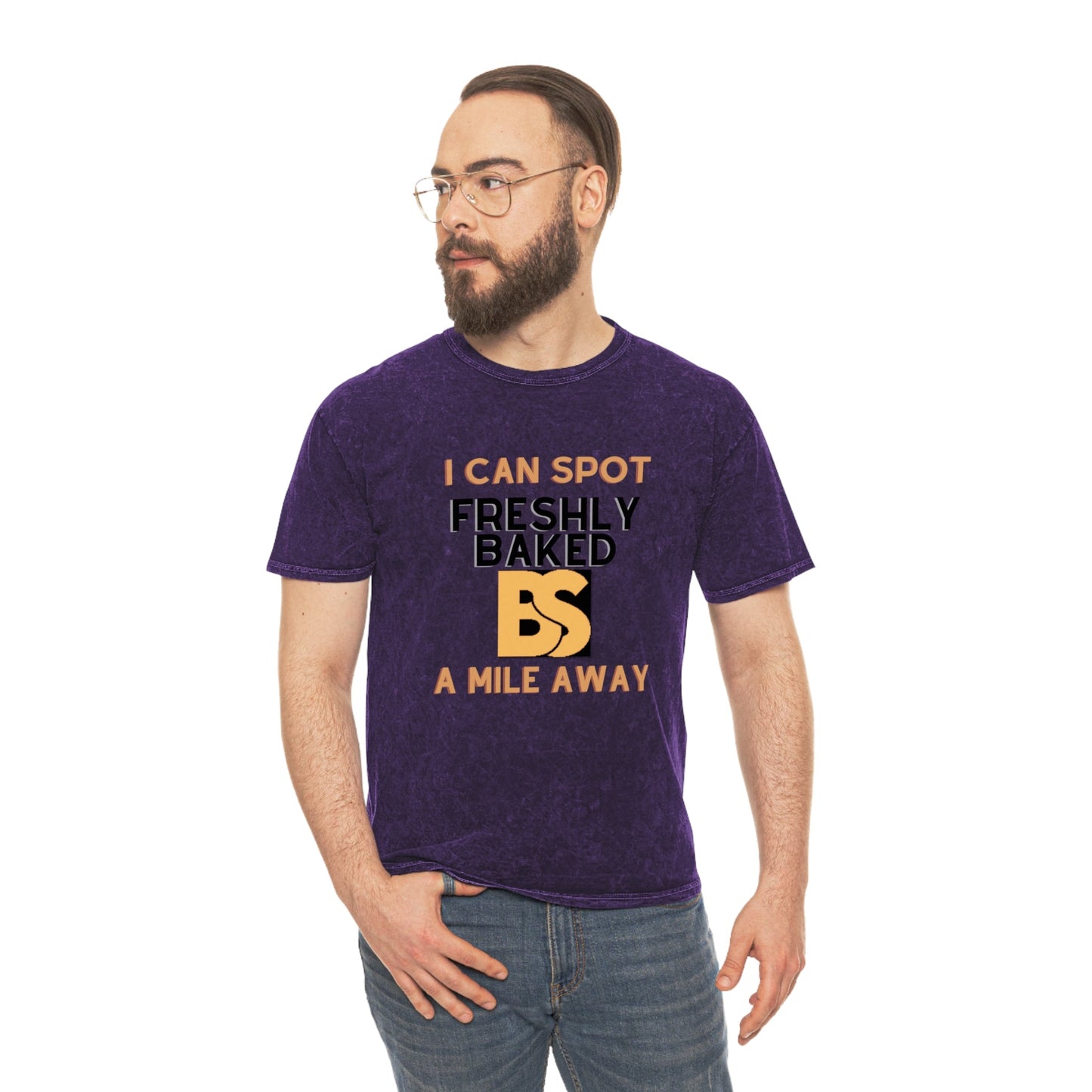I can spot freshly baked BS - Spot BS, Spot Bull Crap Shirt, Unisex Mineral Wash T-Shirt - Mighty Lifestyle