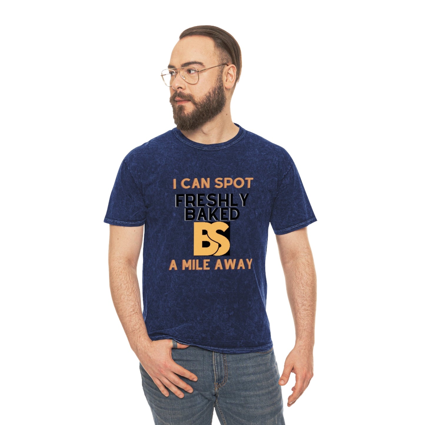 I can spot freshly baked BS - Spot BS, Spot Bull Crap Shirt, Unisex Mineral Wash T-Shirt - Mighty Lifestyle