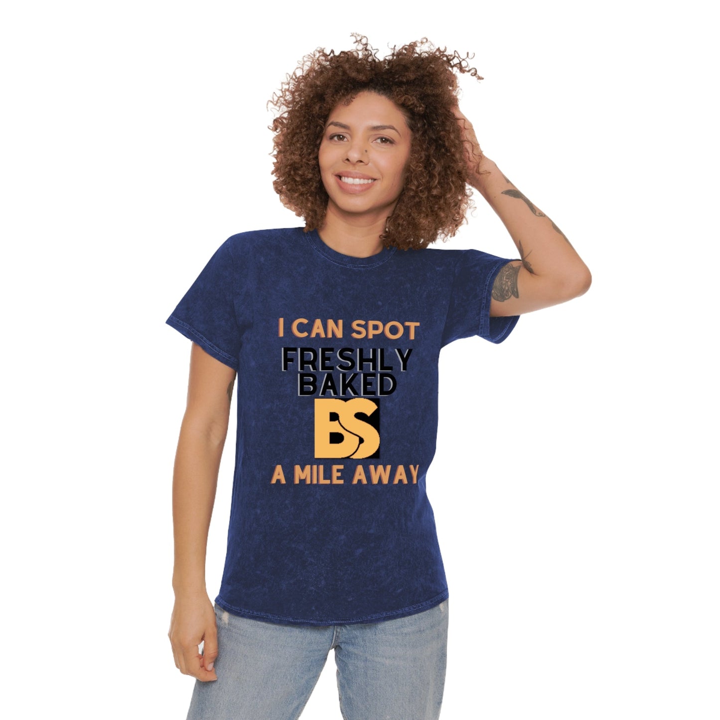I can spot freshly baked BS - Spot BS, Spot Bull Crap Shirt, Unisex Mineral Wash T-Shirt - Mighty Lifestyle