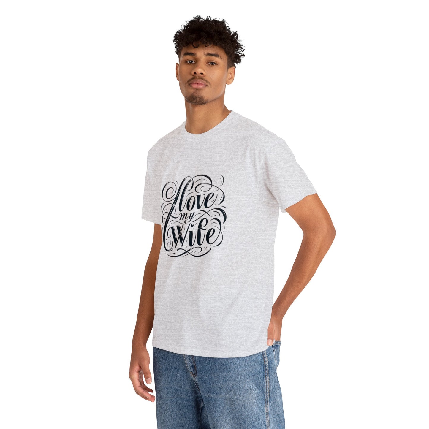 I Love My Wife | Love My Wife Shirt | Unisex Heavy Cotton Tee - Mighty Lifestyle