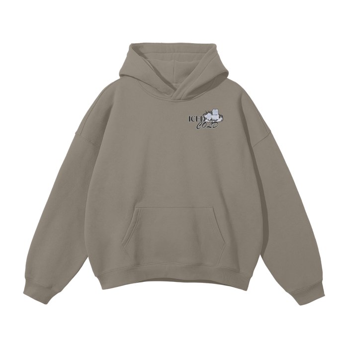 Iced Cold Mighty Lifestyle Streetwear Unisex Oversized Solid Color Fleece Hoodie - Mighty Lifestyle