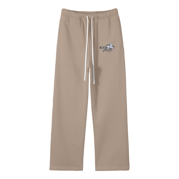 Iced Cold Mighty Lifestyle Streetwear Unisex Solid Color Fleece Straight Leg Pants - Mighty Lifestyle