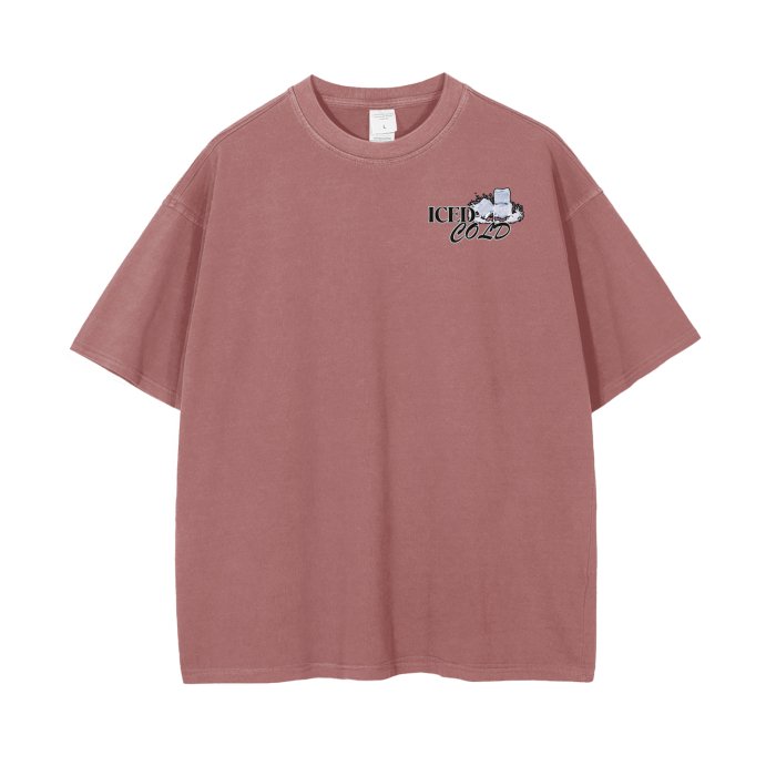 Iced Cold Mighty Lifestyle Unisex Drop Shoulder Stone Wash T-Shirt - Mighty Lifestyle