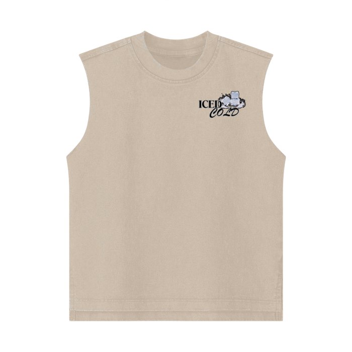 Iced Cold Mighty Lifestyle Youth Streetwear Kids Heavyweight 285G Washed 100% Cotton Tank Top - Mighty Lifestyle