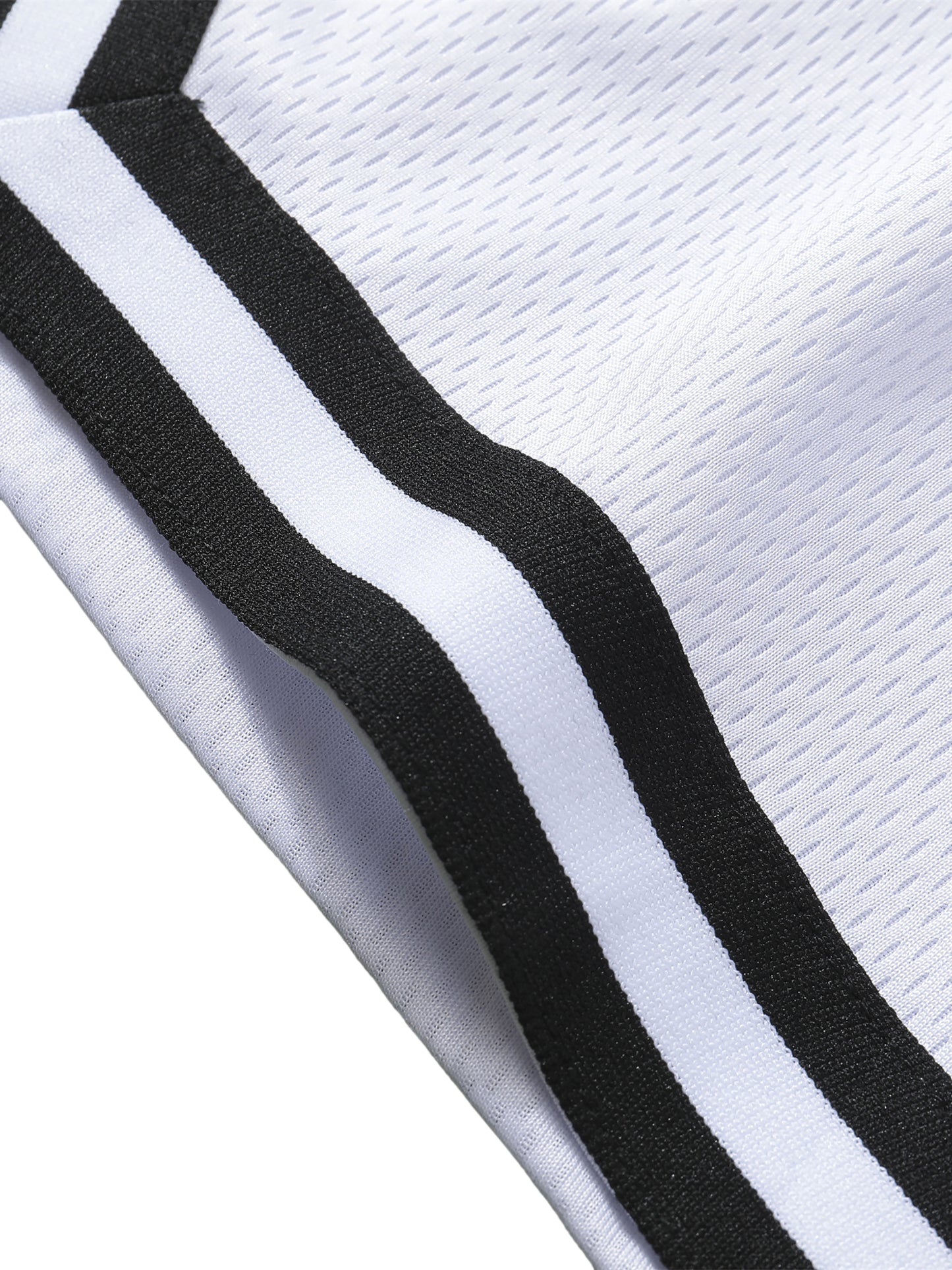 Less Talk More Action Classic Stripe Trim Basketball Shorts, Less talk more action shorts, motivational basketball shorts, stripe trim basketball shorts, mens basketball shorts, black basketball shorts, gym shorts men, workout shorts men, breathable sport