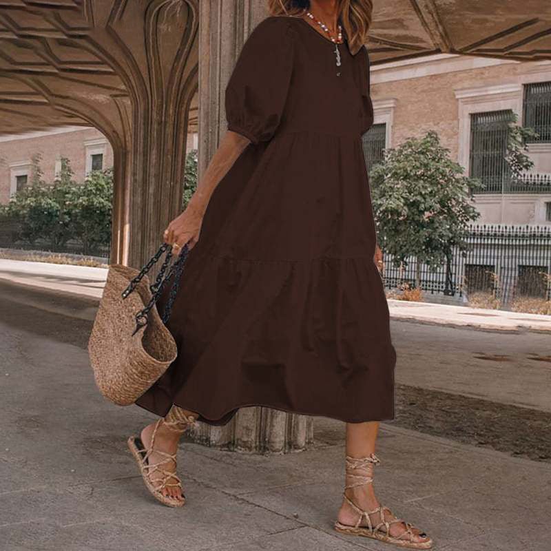 La Boho Dress | Sun Dress | Retro Summer Dresses Hot Sun Dress Ladies Casual Boho Beach Dress - Mighty Lifestyle