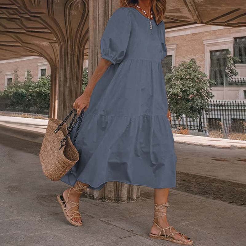 La Boho Dress | Sun Dress | Retro Summer Dresses Hot Sun Dress Ladies Casual Boho Beach Dress - Mighty Lifestyle