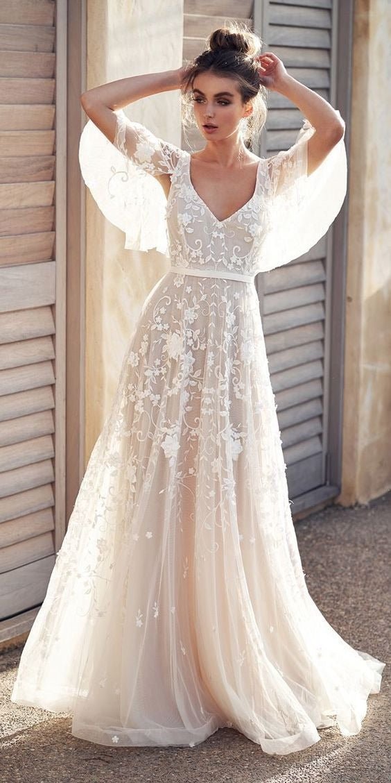 Lauren Elegance | Elegant and sexy lace V - neck backless dress Prom Dress Homecoming Dress - Mighty Lifestyle
