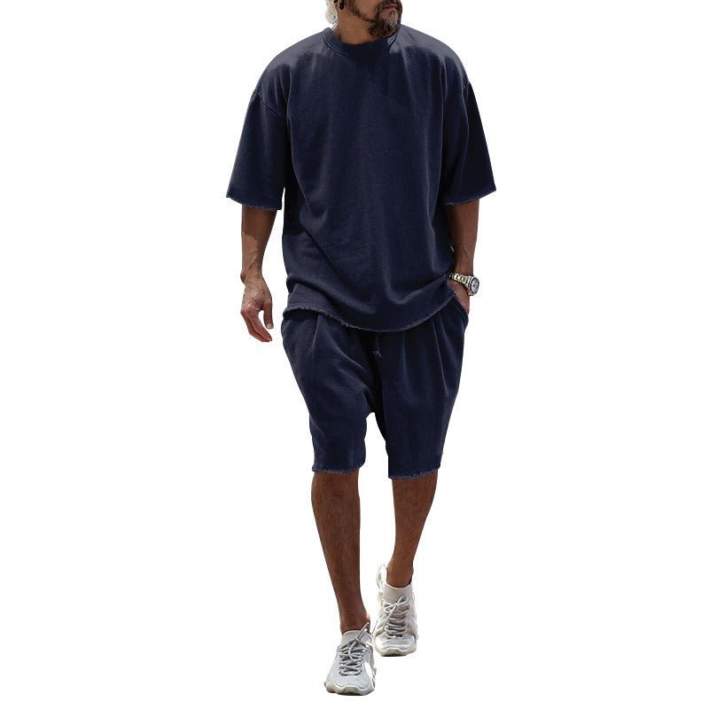 Leonard Shorts Set for Men | Cruise Outfit | Vacation Outfit | Sports Casual Loose Short Sleeved Shirt & Shorts | Trendy Men’s Clothing | Minimalist Outfit - Mighty Lifestyle