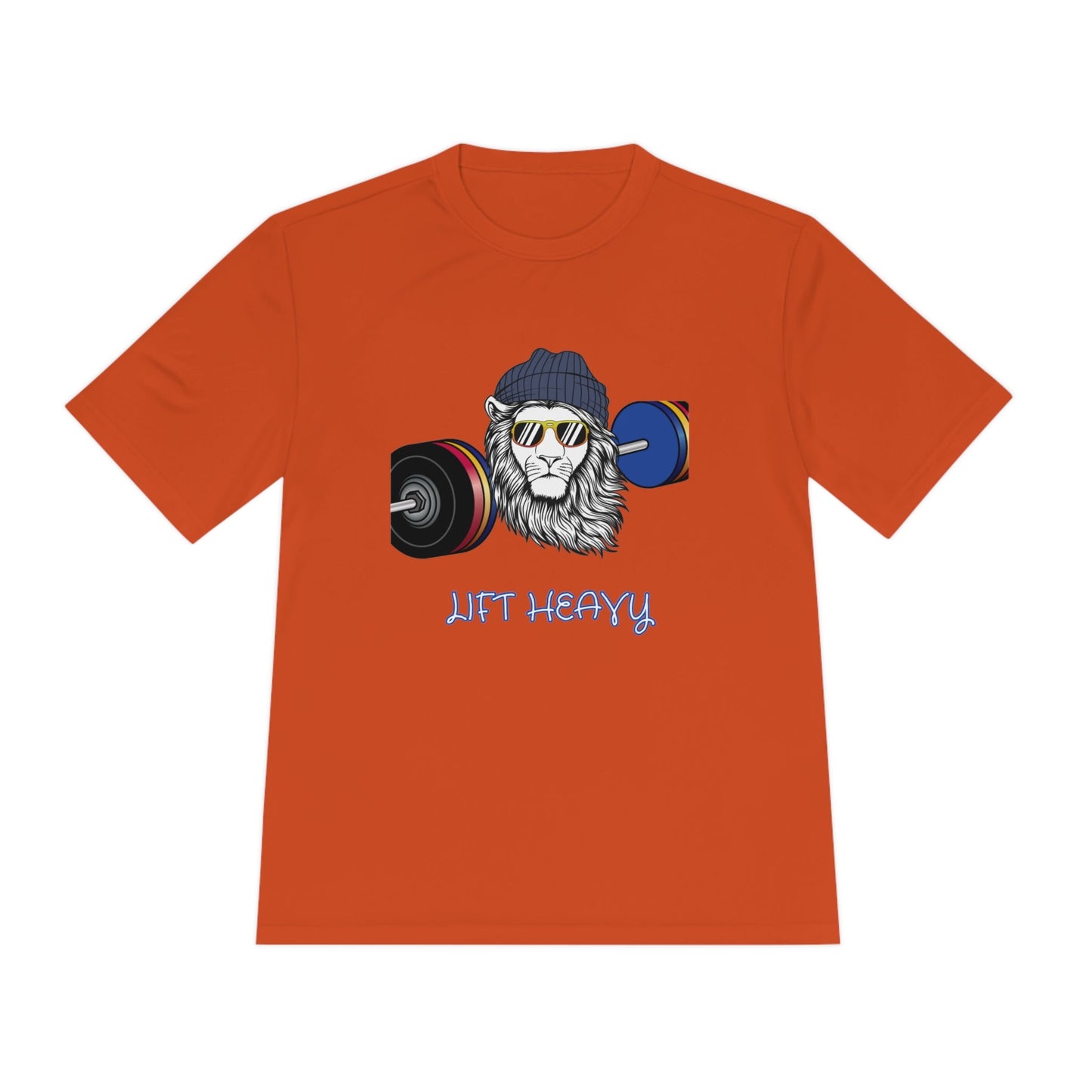 Lift Heavy, Gym Tee, Work Out Shirt, Crossfit, Lift Iron, Exercise shirt, Gym outfit, Unisex Moisture Wicking Tee, Gift, Jog, Run Tee - Mighty Lifestyle